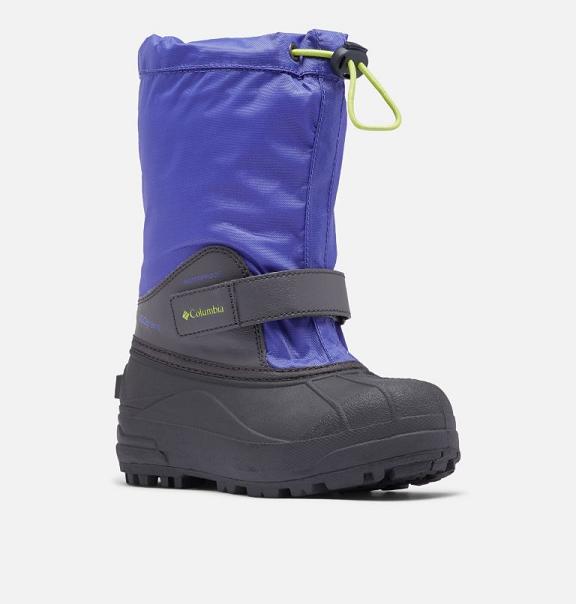 Columbia Powderbug Snow Boots Purple Yellow For Boys NZ7926 New Zealand